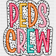 Peds Crew, B&W Dotted Design - Pediatric Nurse DTF Transfers ready2transfer