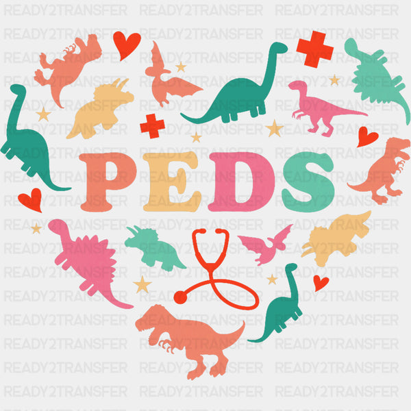 Peds, Dinosaurs, Heart - Pediatric Nurse DTF Transfers