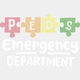 Peds Emergency Department - Pediatric Nurse DTF Transfers ready2transfer Light Color Design (See Imaging)