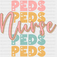 Peds Nurse, Star Pattern - Pediatric Nurse DTF Transfers ready2transfer