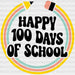 Pencil Design Happy 100 Days Of School DTF Transfer ready2transfer Black