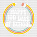 Pencil Design Happy 100 Days Of School DTF Transfer ready2transfer White