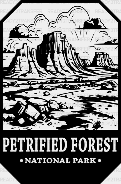 Petrified Forest National Park Design - Parks Dtf Transfers Adult Unisex S & M (10’) / Black