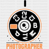 Photographer, Camera Dial - Photography DTF Transfers ready2transfer Dark Color Design (See Imaging)