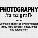 Photography B&W Definition Design - Photography DTF Transfers ready2transfer Dark Color Design (See Imaging)