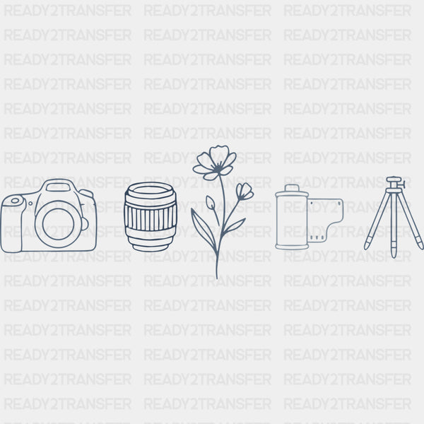 Photography Gear, Minimalistic - Photography DTF Transfers