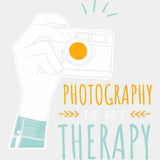 Photographyy Is My Therapy - Photography DTF Transfers ready2transfer Light Color Design (See Imaging)