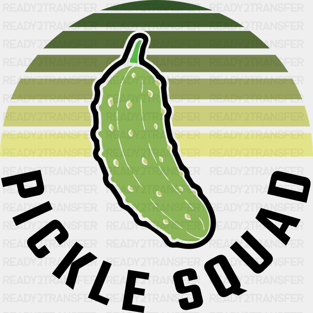 Pickle Squad - Vegan DTF Transfers - Adult Unisex - S & M (10’’) / Dark Color Design (See Imaging)