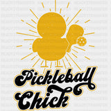 Pickleball Chick - Pickleball DTF Transfers ready2transfer Dark Color Design (See Imaging)