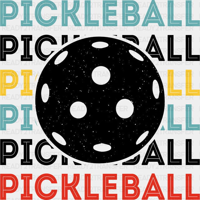 Pickleball Colorful - Pickleball DTF Transfers ready2transfer Dark Color Design (See Imaging)