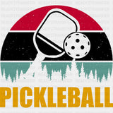 Pickleball Forest Silhouette - Pickleball DTF Transfers ready2transfer Dark Color Design (See Imaging)