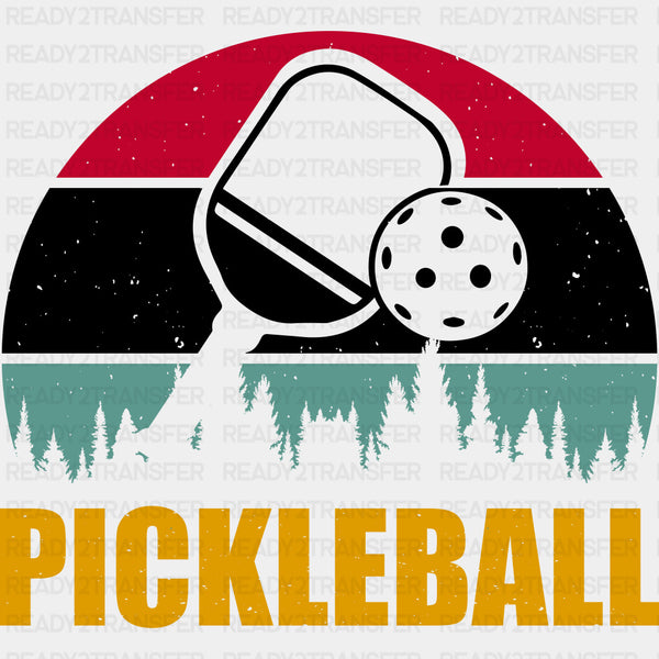 Pickleball Forest Silhouette - Pickleball DTF Transfers