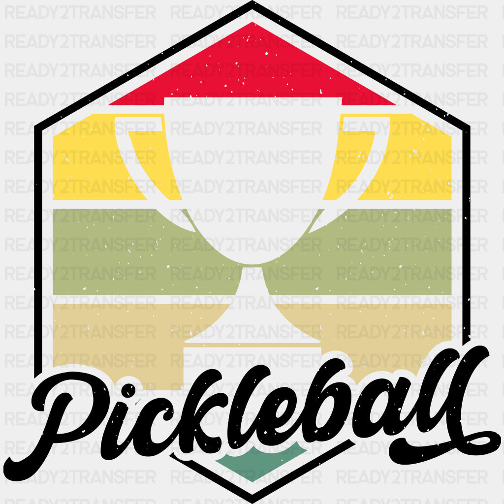 Pickleball, Hexagon, Cup - Pickleball DTF Transfers ready2transfer Dark Color Design (See Imaging)