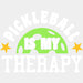 Pickleball Is My Therapy - Pickleball DTF Heat Transfer ready2transfer White