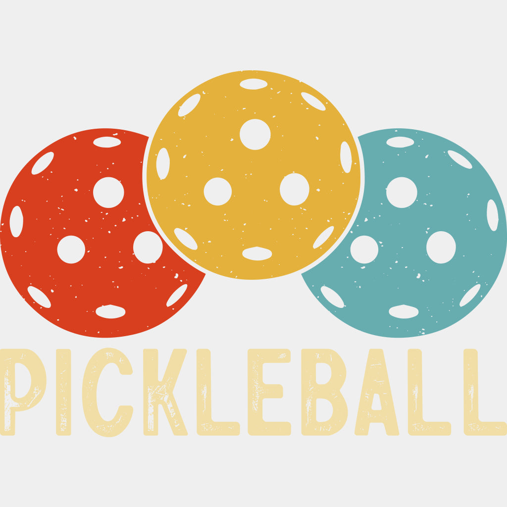 Pickleball Red Yellow Blue - Pickleball DTF Transfers ready2transfer Light Color Design (See Imaging)