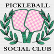 Pickleball Social Club - Dtf Heat Transfer Adult Unisex S & M (10’’) / Black