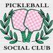 Pickleball Social Club - Pickleball DTF Heat Transfer ready2transfer Black