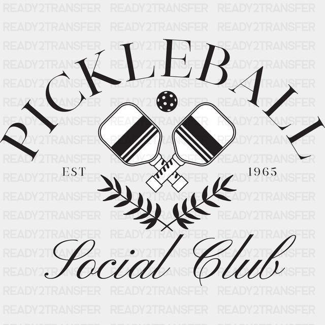 Pickleball Social Club EST 1963 - Pickleball DTF Transfers ready2transfer Dark Color Design (See Imaging)