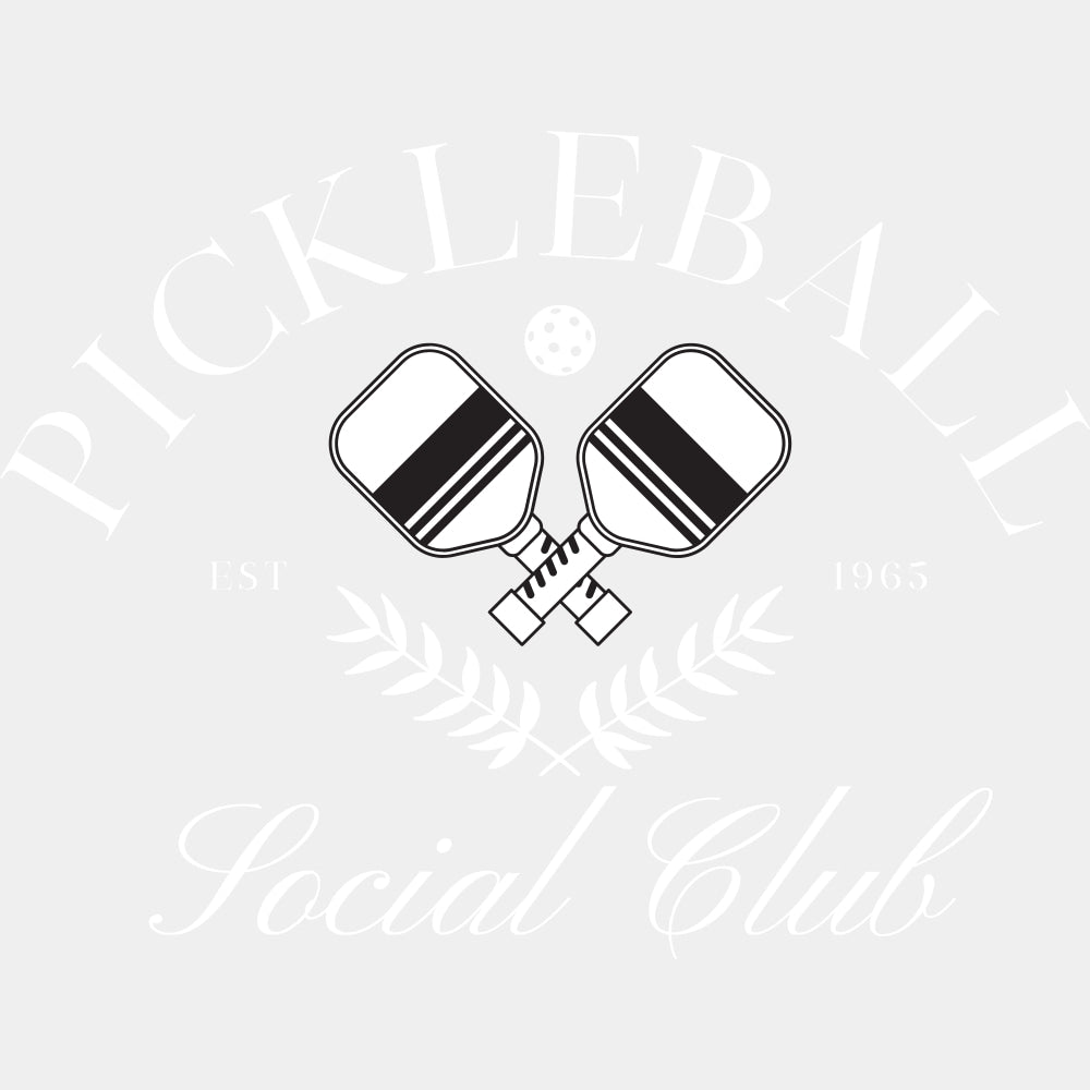 Pickleball Social Club EST 1963 - Pickleball DTF Transfers ready2transfer Light Color Design (See Imaging)