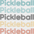 Pickleball, Stripes Font - Pickleball DTF Transfers ready2transfer Dark Color Design (See Imaging)