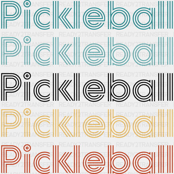 Pickleball, Stripes Font - Pickleball DTF Transfers