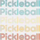 Pickleball, Stripes Font - Pickleball DTF Transfers ready2transfer Light Color Design (See Imaging)
