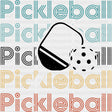 Pickleball, Stripes Font, Paddle & Ball - Pickleball DTF Transfers ready2transfer Dark Color Design (See Imaging)