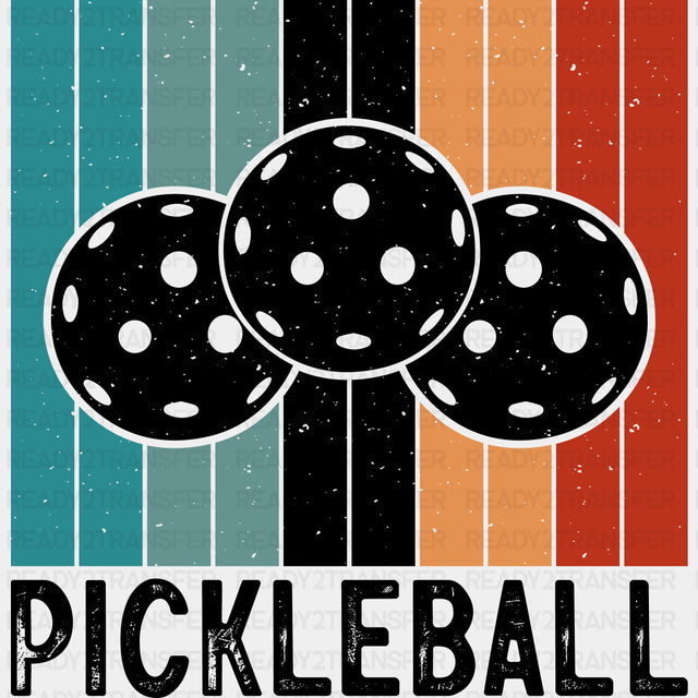 Pickleball, Three Balls - Pickleball DTF Transfers ready2transfer Dark Color Design (See Imaging)
