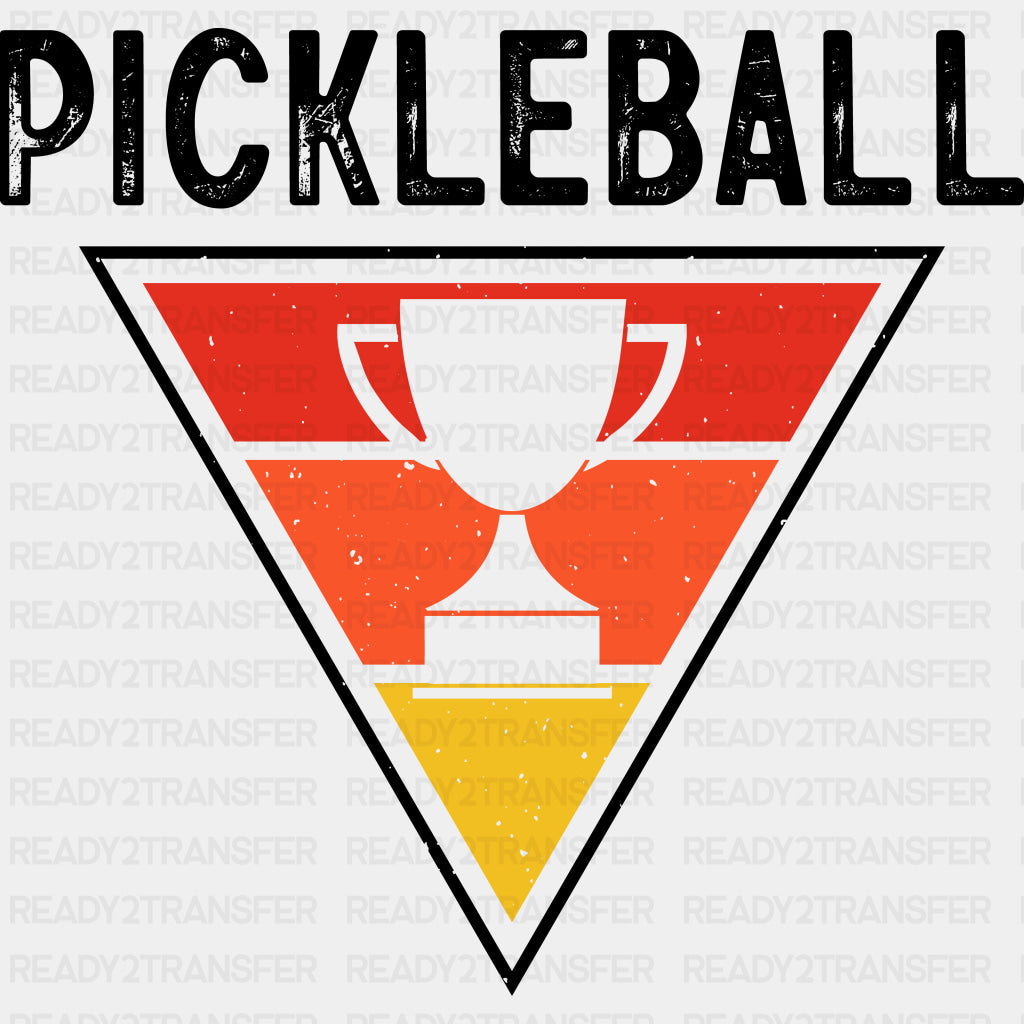 Pickleball, Triangle, Cup - Pickleball DTF Transfers ready2transfer Dark Color Design (See Imaging)