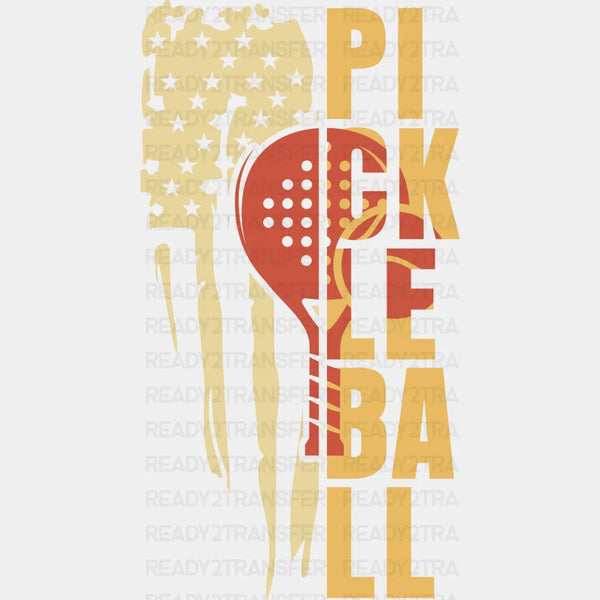 Pickleball US Flag Design - Pickleball DTF Heat Transfer