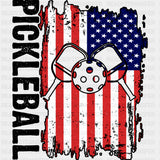 Pickleball, USA Flag - Pickleball DTF Transfers ready2transfer Dark Color Design (See Imaging)