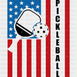 Pickleball USA Flag Red & Blue - Pickleball DTF Transfers ready2transfer Dark Color Design (See Imaging)