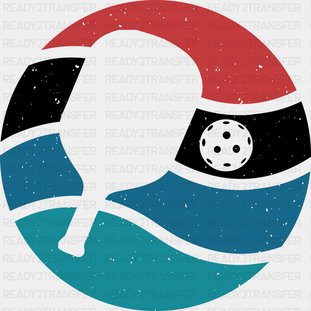 Pickleball Wavy Ball - Pickleball DTF Transfers ready2transfer Dark Color Design (See Imaging)