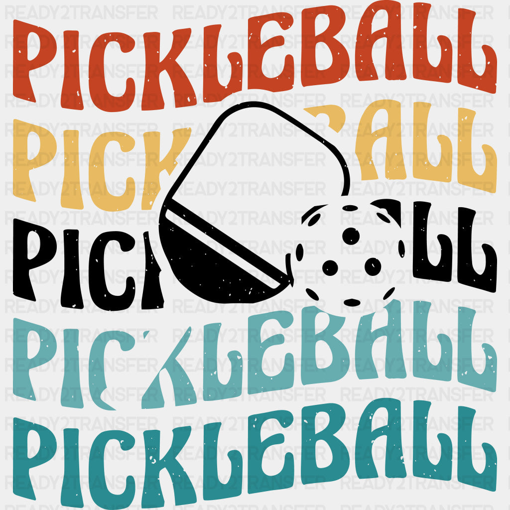 Pickleball Wavy - Pickleball DTF Transfers ready2transfer Dark Color Design (See Imaging)