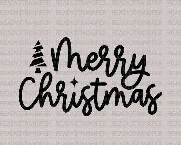 PINE TREE MERRY CHRISTMAS DTF Transfer