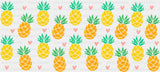 Pineapples & Hearts - General Cup Wrap UV Sticker Permanent UV DTF Decal