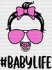 Pink BABYLIFE DTF Transfer ready2transfer Black