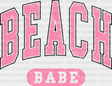 Pink Beach Babe Design - Summer Dtf Heat Transfer