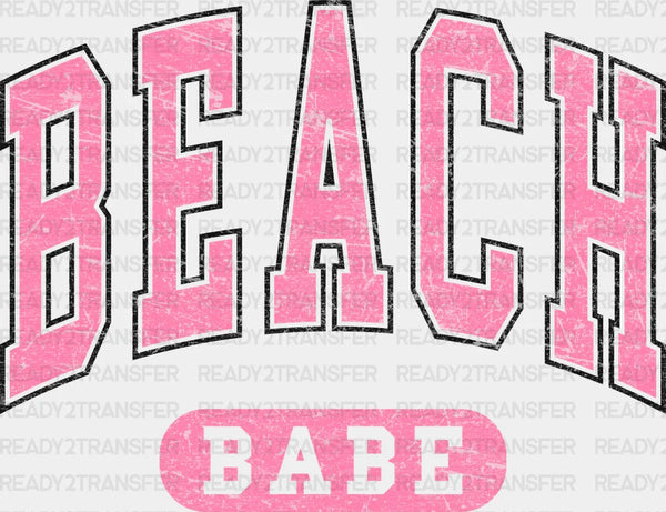 Pink Beach Babe Design - Summer DTF heat transfer
