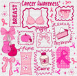 Pink Breast Cancer Awareness Design Breast Cancer Awareness DTF Transfer