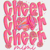Pink Cheer Family Selection - Cheerleading DTF Transfers ready2transfer Mimi (See Imaging)