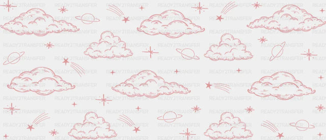 Pink Clouds - General Cup Wrap UV Sticker Permanent UV DTF Decal