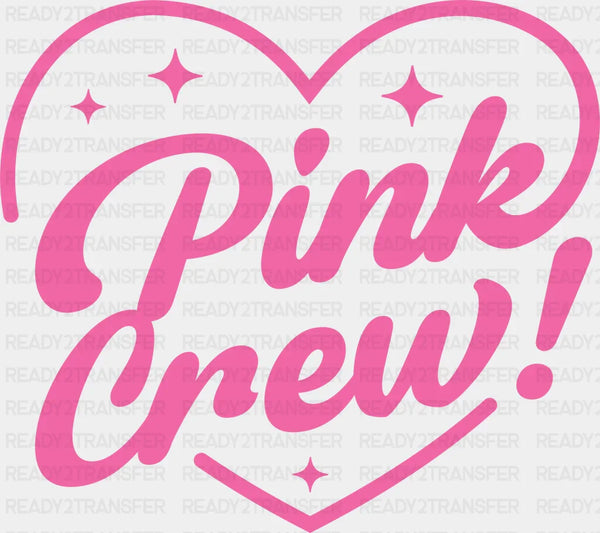 Pink Crew Heart Design - Gender Reveal DTF Transfer