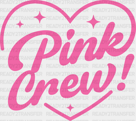 Pink Crew Heart Design - Gender Reveal Dtf Transfer