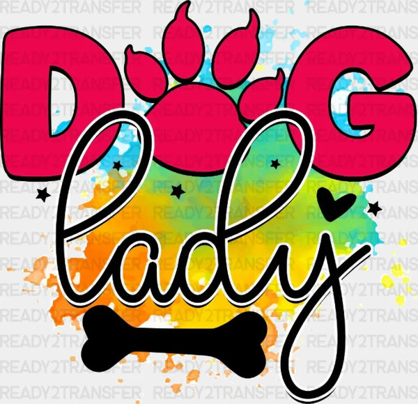 Pink Dog Lady DTF Transfer