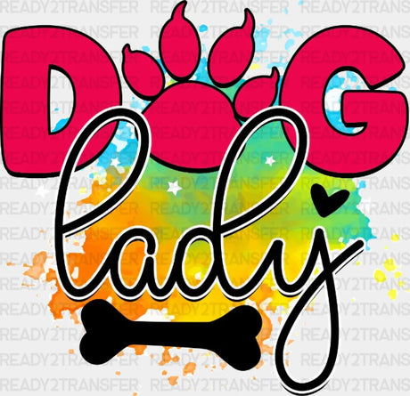 Pink Dog Lady Dtf Transfer