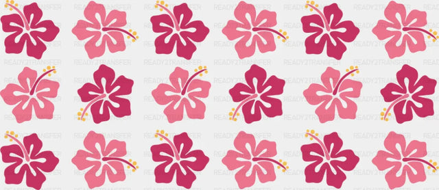 Pink Flowers - General Cup Wrap UV Sticker Permanent UV DTF Decal
