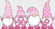 Pink Gnome Awareness Dtf Transfer