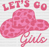 Pink Hat Lets Go Girls DTF Transfer ready2transfer