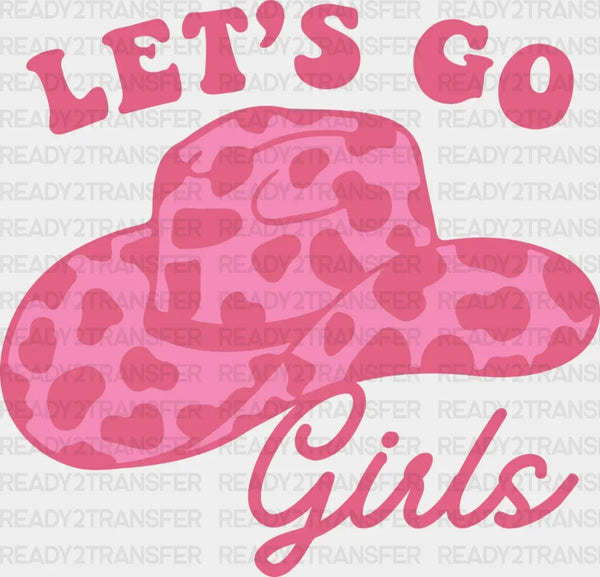 Pink Hat Lets Go Girls DTF Transfer